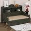 Twin Daybed With Storage Drawers, Wooden Twin Day Bed With Storage Headboard Shelving, Retro Style Daybed-1112622083