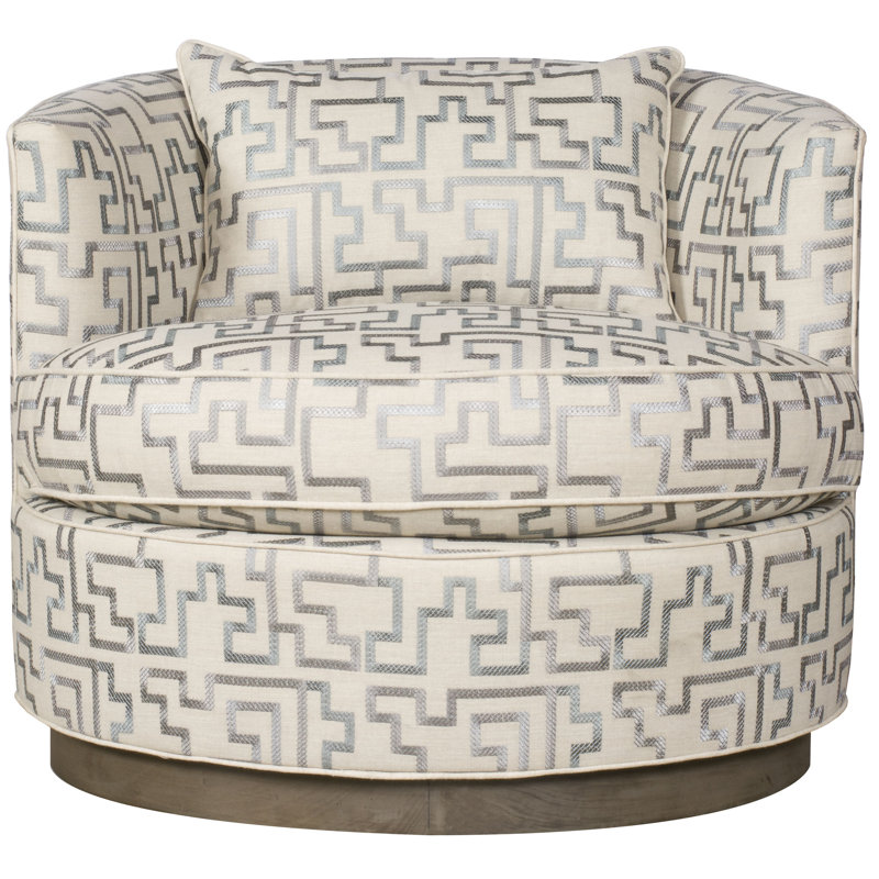 Michael Weiss Bernadette Upholstered Swivel Barrel Chair, Jiggles Fawn, Navajo