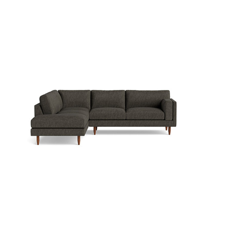Skinny Fat Sectional, Performance Weave - Onyx, Left Hand Facing