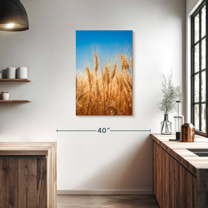 Blue Sky Wheat Field, 36" H x 24" W