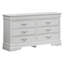 6-Drawer Vertical Dresser With Textured Front & Decorative Handles