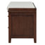 Banc de rangement avec 2 tiroirs et 2 portes en rotin pour l'entrée, la chambre à coucher et le salon-25326132