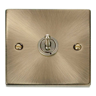 Antique Brass 1 Gang 2 Way 10AX Toggle Light Switch