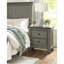 Mobilier de chambre classique style transitionnel rustique et café à 2 tiroirs gris à 2 tiroirs