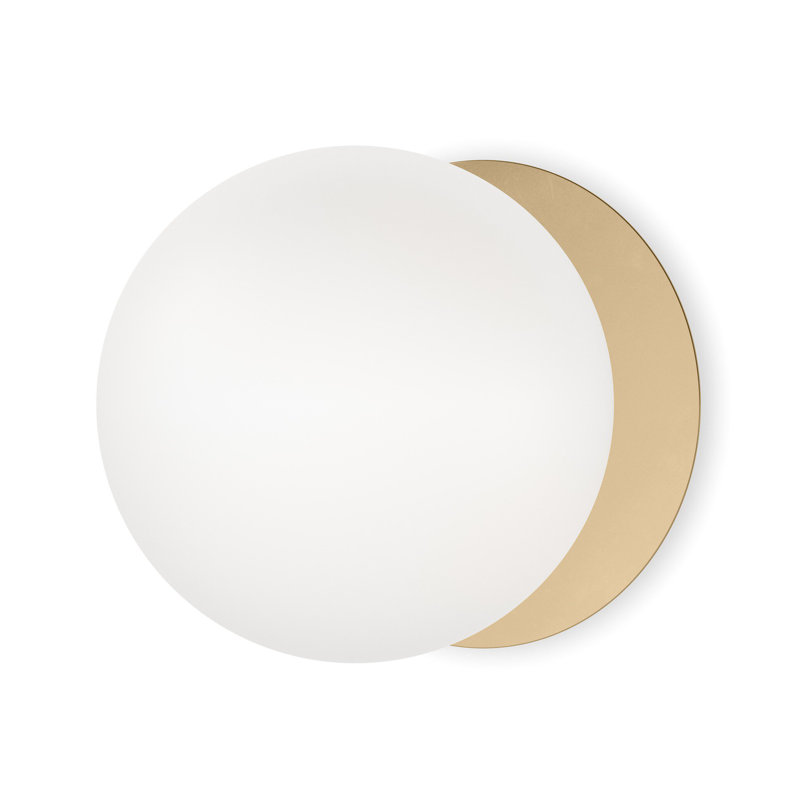 Pulsar 1 - Light Flush Mounted Sconce, 7.75" H x 7.75" W x 8.5" D, Burnished Brass