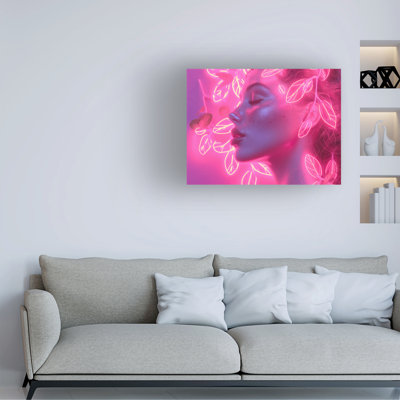 Bolog Ray Heere Neon Portrait Canvas Art