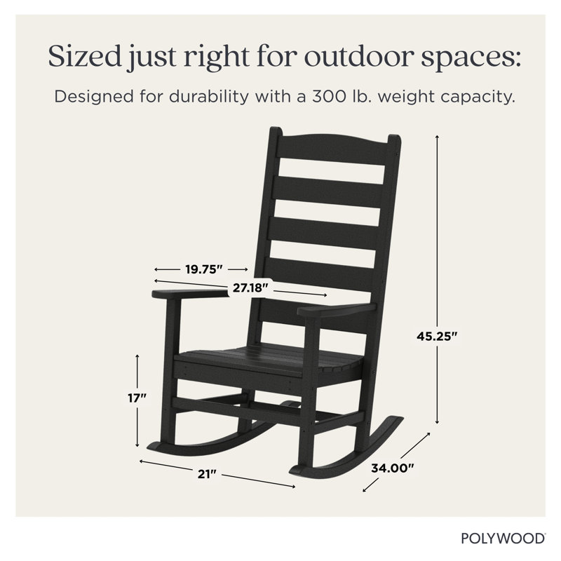 POLYWOOD Rocker Rocking Chair, Sand