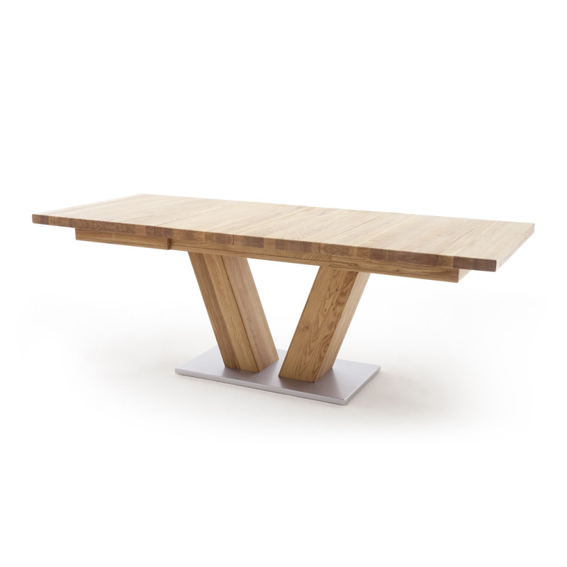 Demarco Oak Solid Wood Dining Table, Wild oak, 78cm H x 180cm W x 100cm D