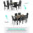7 - Piece Glass Top Dining Set, Dining Table with 6 Faux Leather Chairs-1546589143-1546589136