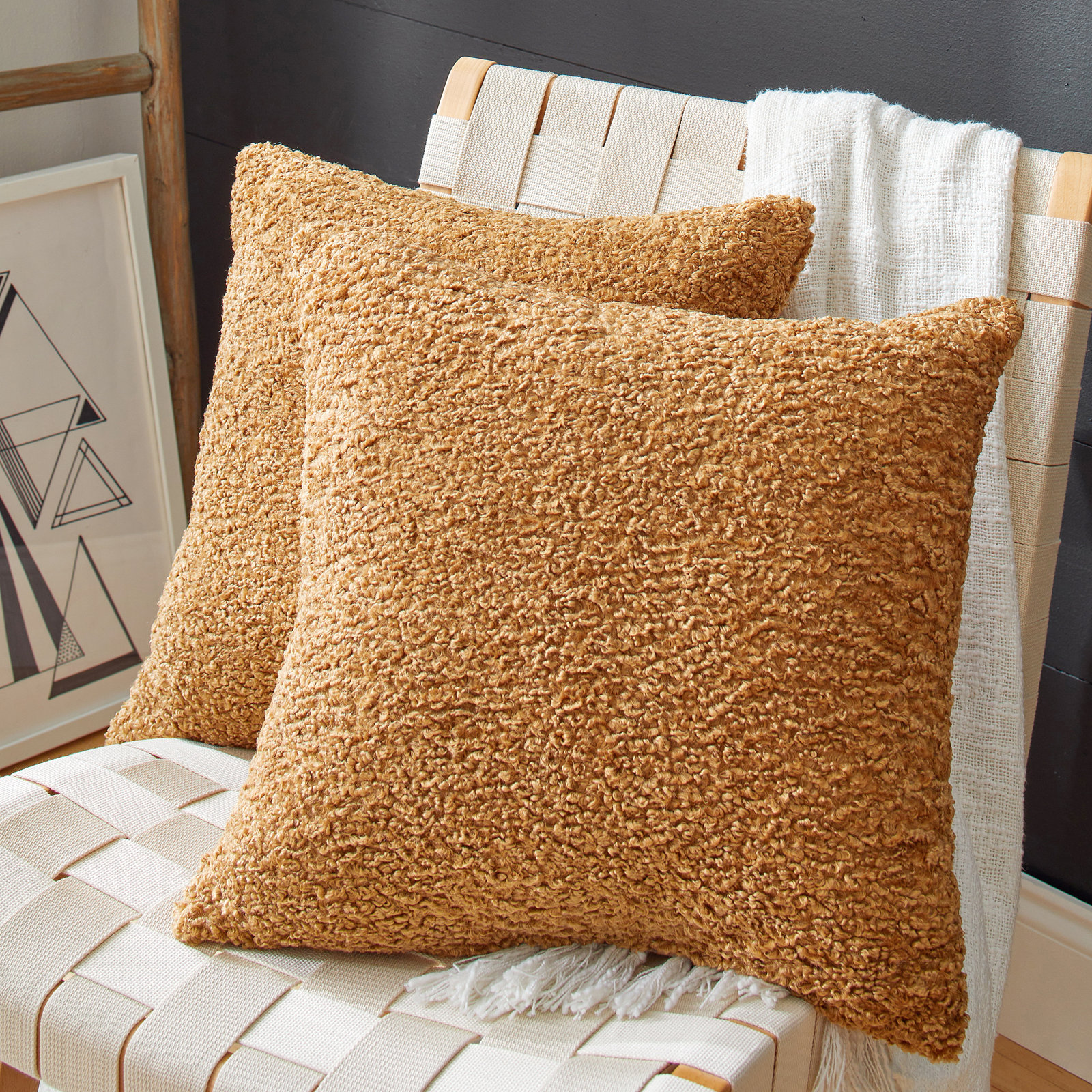 Zandra Throw Pillow, 6"  x 18" , Zazzle Camel