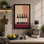 Wine Bottles in Terracotta Minimalist 1 Piece Wrapped Canvas Wall Art-1795492380-1795492382