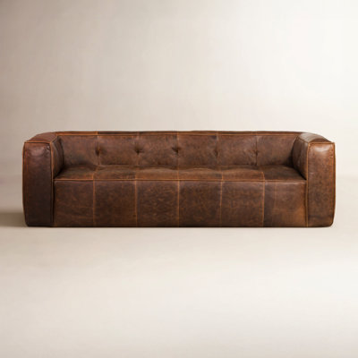 92" Genuine Leather Sofa