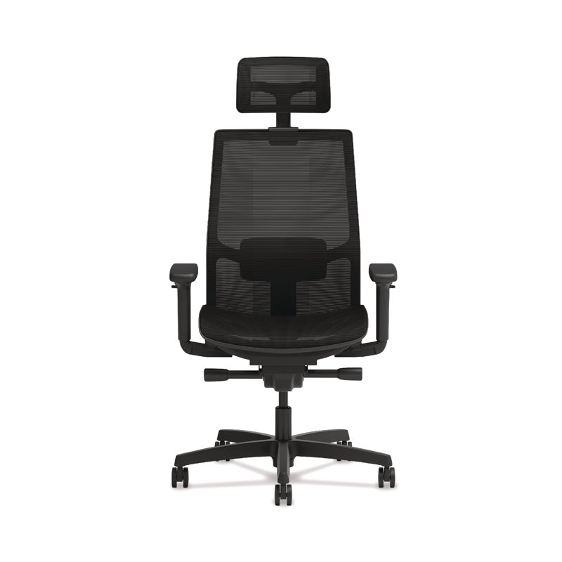 Advanced Synchro-Tilt Mesh Task Chair with Adjustable Lumbar Support, Black