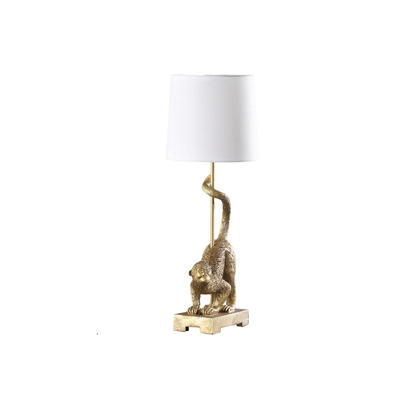 Lampe de table en polyrésine 24 po, Doré, Blanc