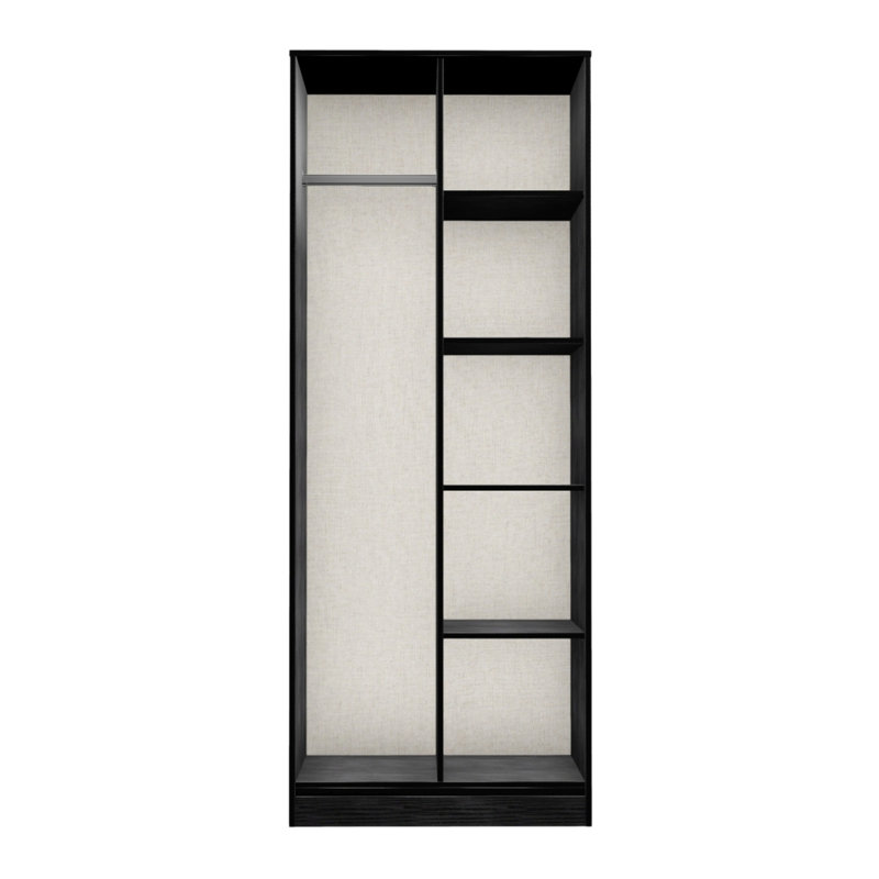 Fully Assembled Fioralba Bookcase, Vintage Oak / Black