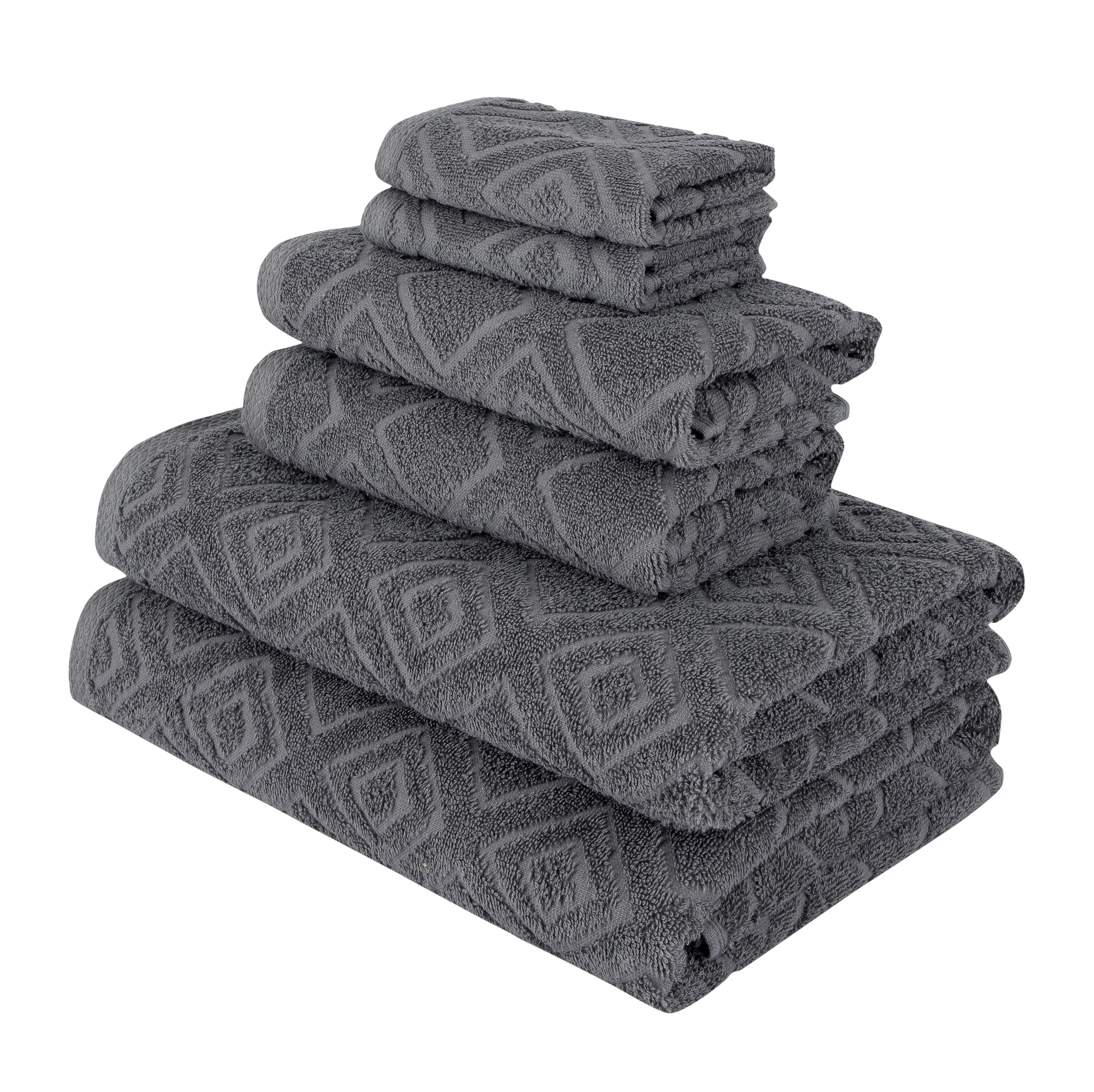 Basics - 2 Piece Quick-Dry Oversize Bath Towel, 100% Cotton,  Platinum, 54 x 30