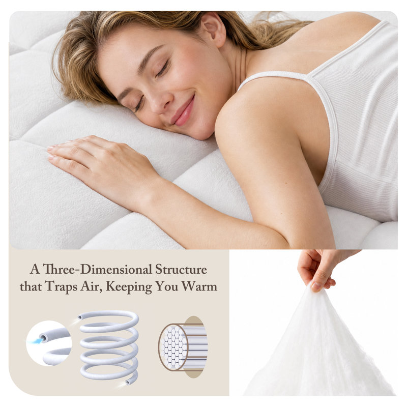 Cloud Soft Overfilled Plush Waterproof Mattress Pad, Queen