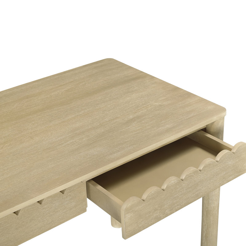 Wiley Solid Wood Writing Desk, Natural