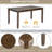 6 Walnut Dining Table With Rectangular Tabletop, 4 Chairs And A Bench Spacious In Walnut, Table, &