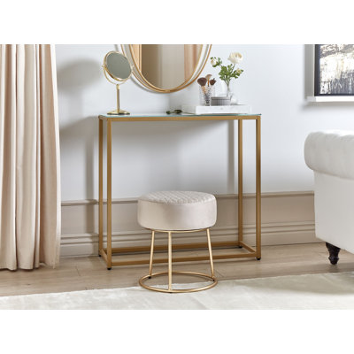Adrianno 35cm Wide Round Solid Colour Footstool Ottoman
