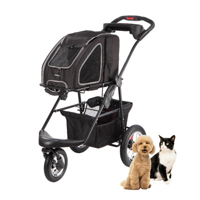 5-in-1 Complete Travel System with PET CARRIER and PET STROLLER (Pepper)