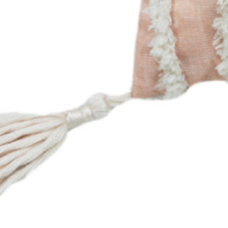 Housse et insert de coussin décoratif carré en similicuir, Beige / Blanc