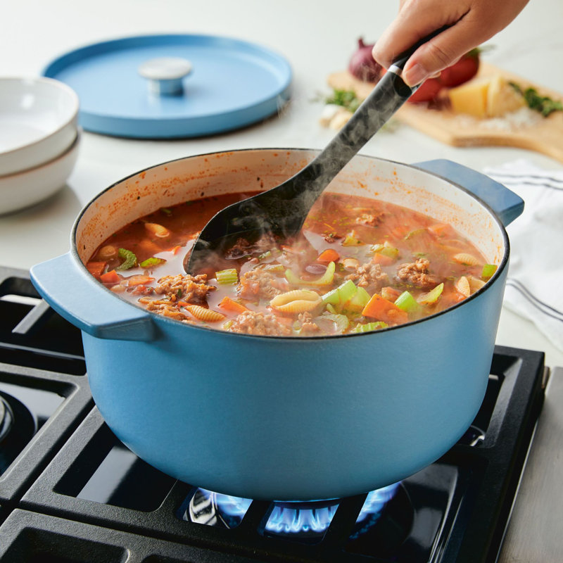 KitchenAid Enameled Cast Iron Dutch Oven, 6-Quart, Blue