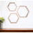 Mont 3 Piece Hexagon Floating Shelf with Reclaimed Wood