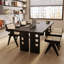 Modern simple rectangular solid wood dining table-1821296429