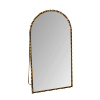 Iron Arch Retro Full Length Mirror With Supporting Feet, For Living Room, Bedroom (Gold)