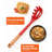 12.8-Inch Red Silicone Pasta Fork Server