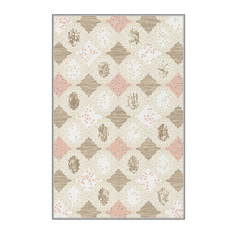 Premium 3D Printed Carpet, 4.6 x 7.2 Feet, 1% Polyester, .3 Inches Pile Height | Antibacterial, Non-Slip Underside, Machine Washable | Perfect for Living Room, Bedroom, and Kids' Play Areas, Durable & Stylish