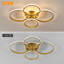 Modern 69cm Dimmable Gold Ring LED Flush Mount With Remote