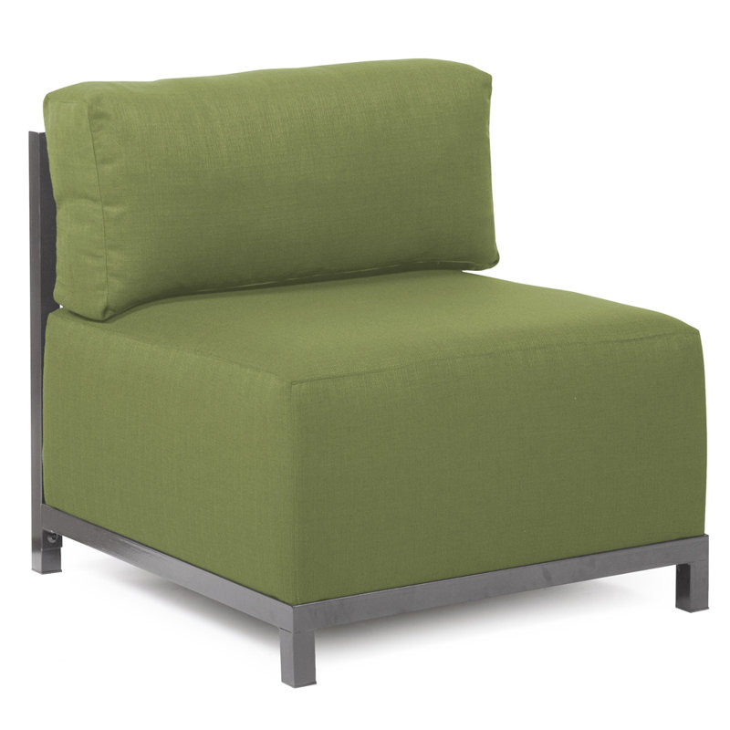 Woodsen Slipper Chair, Seascape Moss, Titanium