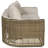 Bliss Outdoor Bench Seat Mid Sofa W/ Blanket-110893884