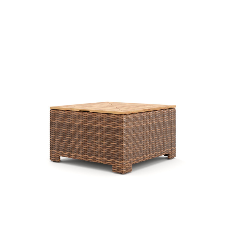 Nico Square Low-Profile Teak Outdoor Chat Table