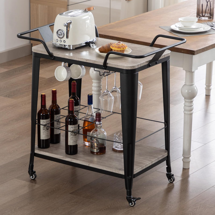 17 Stories Damarlo Metal Bar Cart | Wayfair