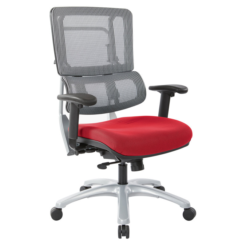 Pro-Line II Polyester Blend Task Chair, Rouge, Silver