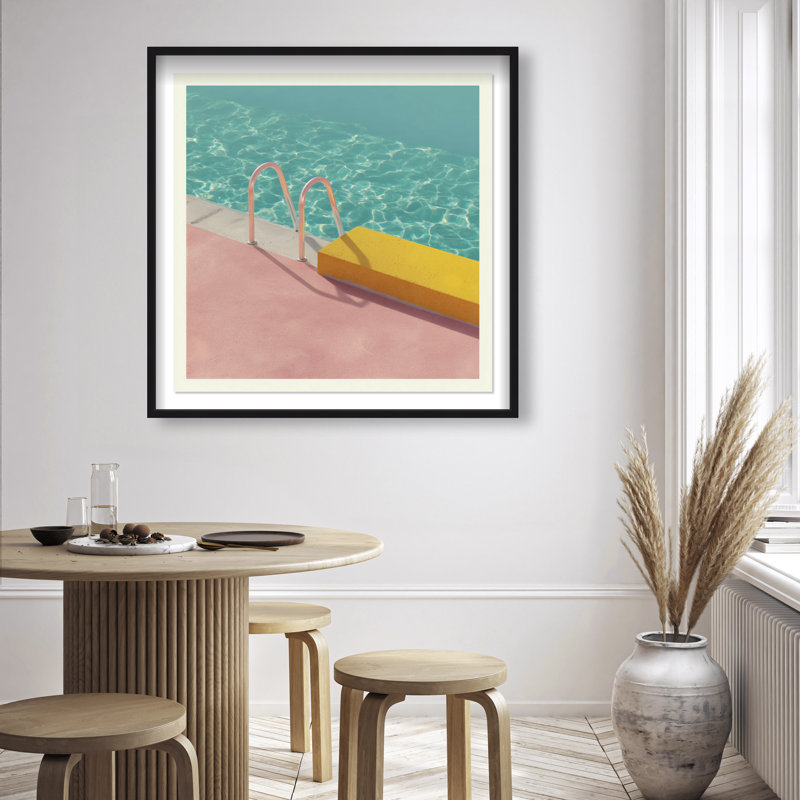 Poolside Symmetry II Print by Oliver Gal, 41.5"H x 41.5"W, Black Shadowbox