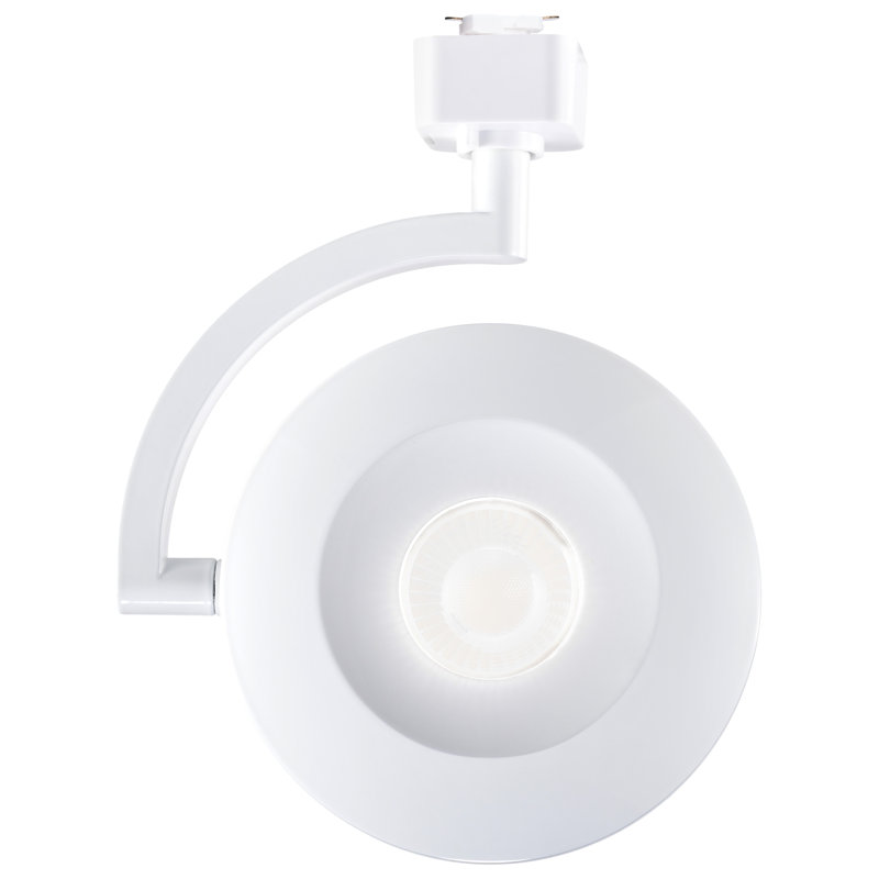Orb LED Track Head 12 Watt 3000K/4000K/5000K CCT Selectable 36 Degree Beam Angle J-Style White 120 Volt, White, 24 Degree