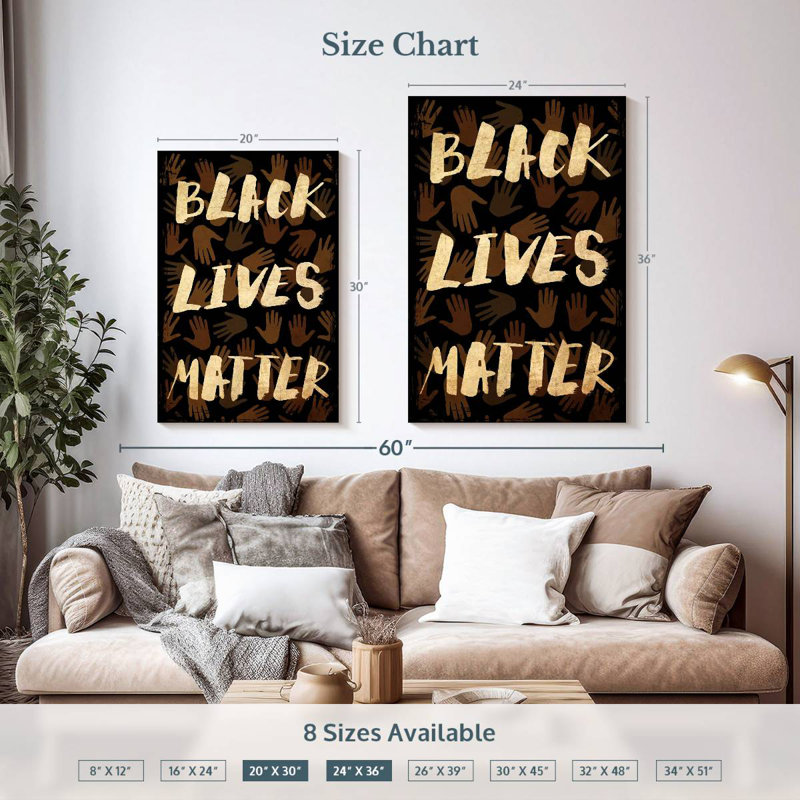 Khazi BLM Hands Pattern, 36" H x 24" W