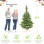 Arbre de Noël pré-éclairé avec lumières à DEL blanc chaud, pointes en PE + PVC, aspect en couches réaliste, base en bois unique - arbre de Noël artificiel complet pour la décoration intérieure-115294042