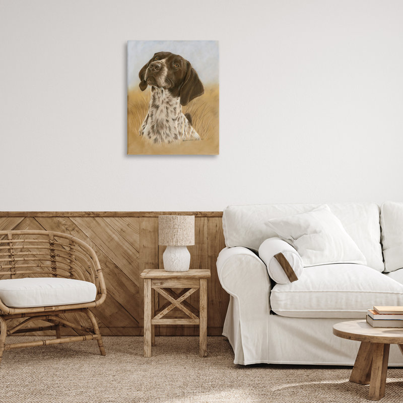 Art mural sur toile «Pointer Hunting Dog» par Victoria Schultz, H 30 po x l 24 po