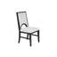 Table de salle à manger de style traditionnel et 6 chaises d'appoint en tissu blanc