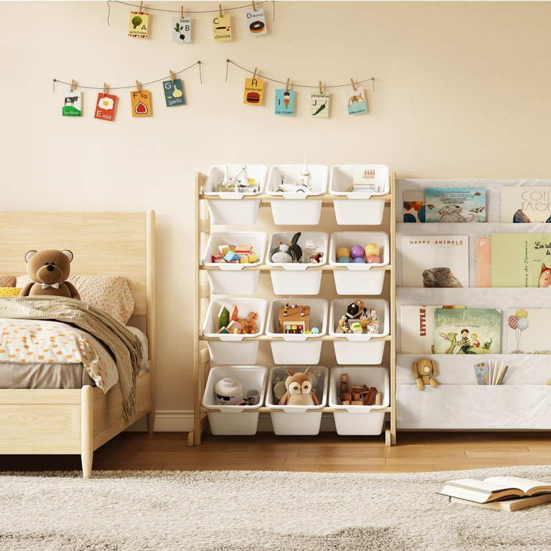 80 cm H x 121.92 cm W Solid Wood Toy Storage Bookcase