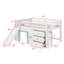 Lit mezzanine bas avec glissade, trois tiroirs de rangement et deux portes-600924091