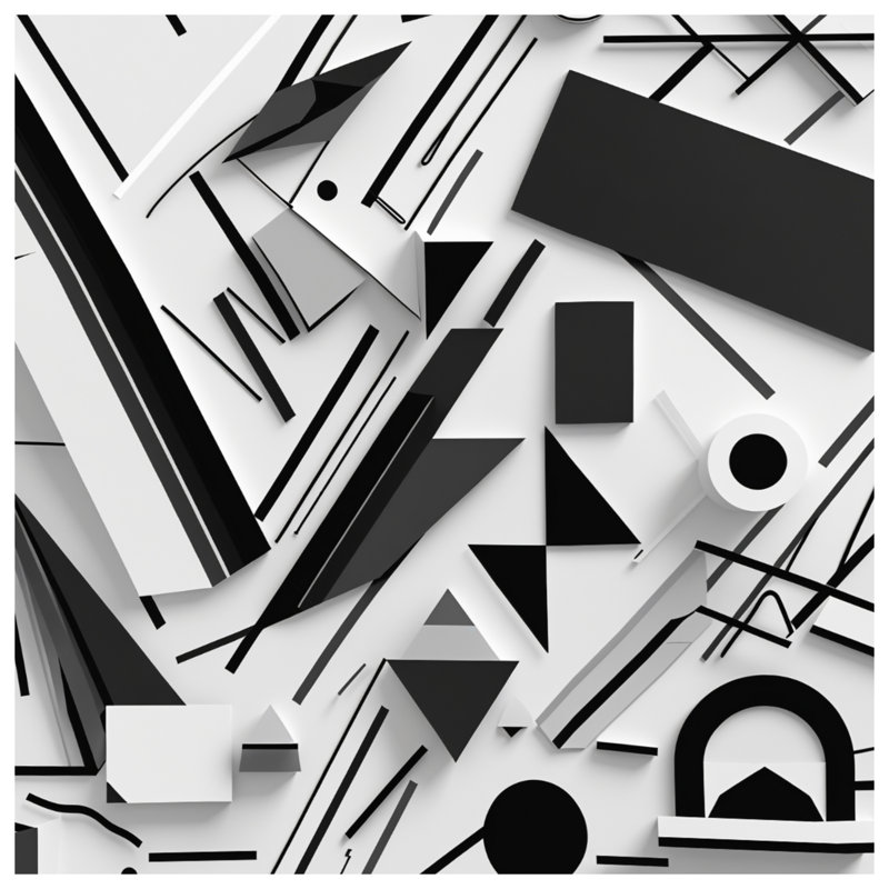 Black White Geometric Comforter, Twin