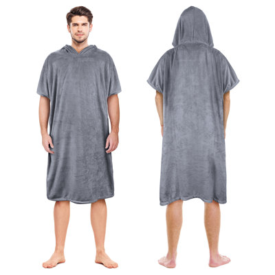 Serviette de change Surf Poncho avec capuche, combinaison de séchage en microfibre à séchage rapide pour la plage, piscine, sports nautiques surdimensionnés