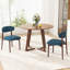 Modern Minimalist Dining Chair With Wood Legs, Mid-Century Accent Chair For Kitchen, Living Room, And Vanity-1149533024-1149533025