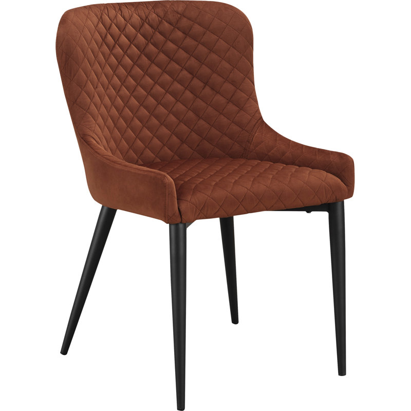 Chaise d'appoint rembourrée Carly, Futur velours ambré